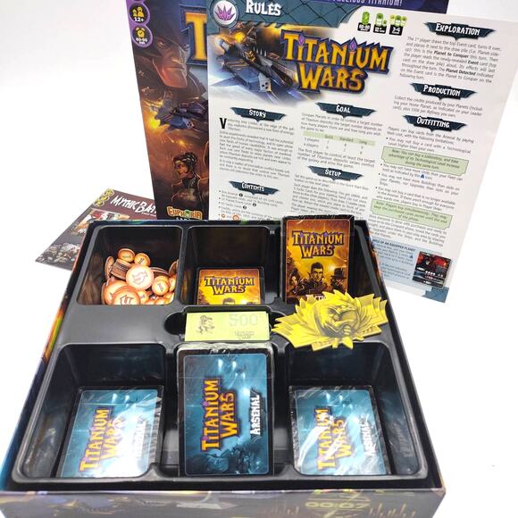 Titanium Wars Board Game Strategy & Diplomacy Iello 2013 Steampunk Sealed Cards - Picture 4 of 4